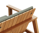 Low Bench Pad, with pad, (angle 1), in Olive, rear detail