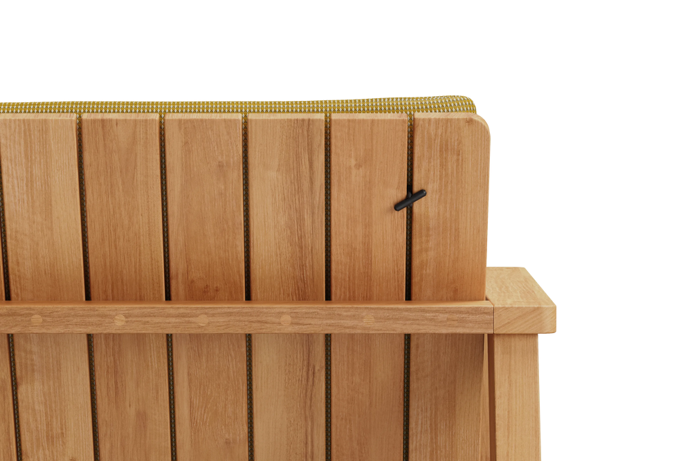 Low Bench Pad, with pad, (angle 2), in Formation Honey, rear detail