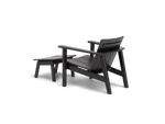 Low Chair - Polywood, in Black, rear view