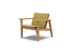 Low Chair Pad, with pad, in Formation Honey, three-quarter view
