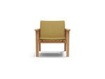 Low Chair Pad, with pad, in Formation Honey, front view