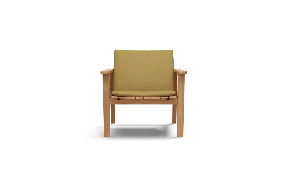 Low Chair Pad, with pad, in Formation Honey, front view