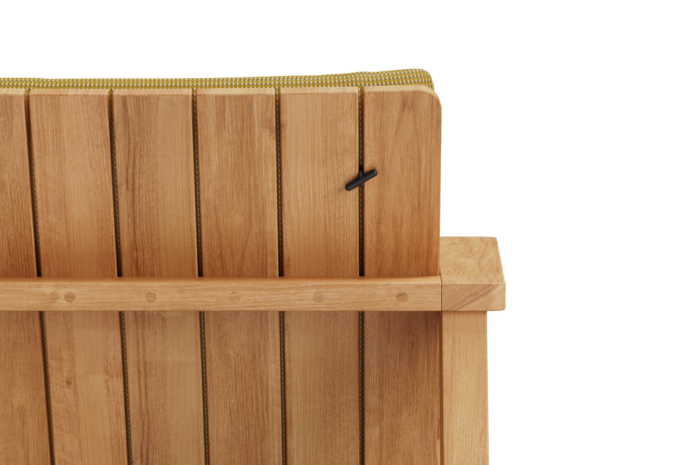 Low Chair Pad, with pad, (angle 2), in Formation Honey, rear detail