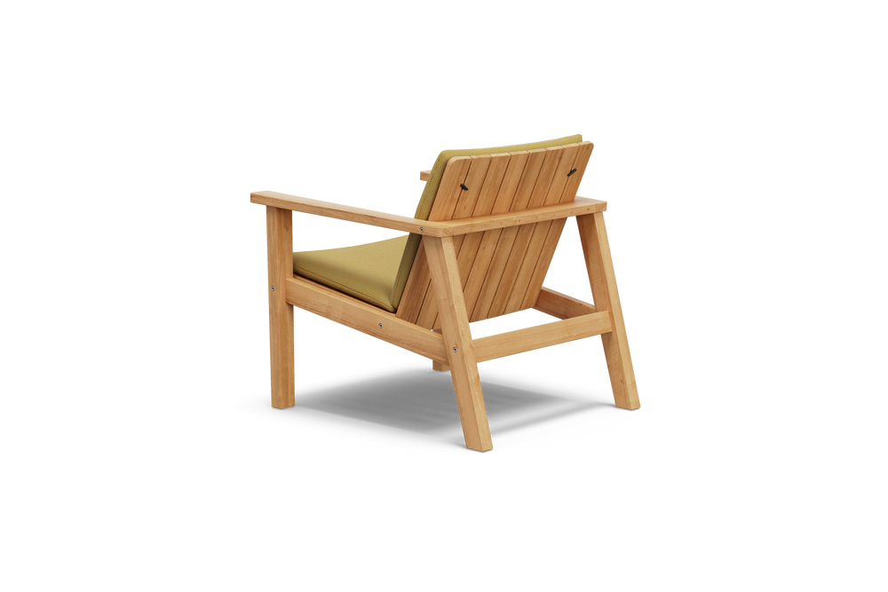 Low Chair Pad, with pad, in Formation Honey, rear view