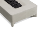 Rook Fire Table - Natural Gas, rectangular, in Stone, top detail view