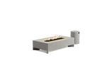 Rook Fire Table - Propane, in Stone, three-quarter view