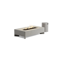Rook Fire Table - Propane, in Stone, three-quarter view