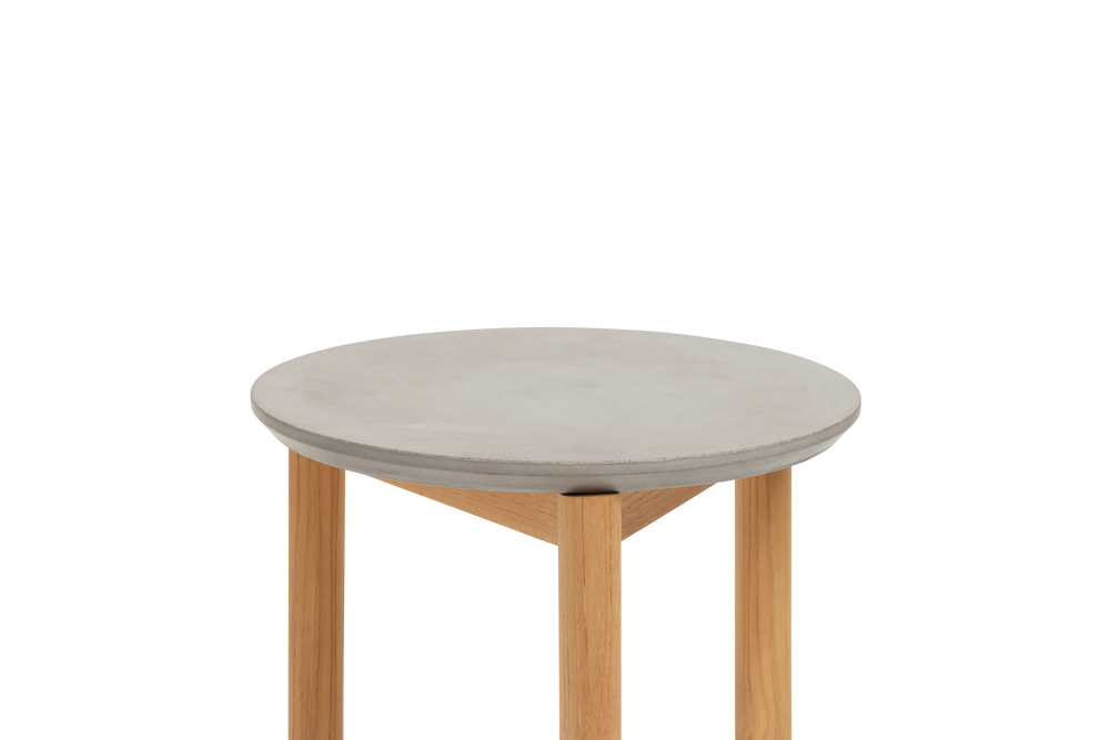 Haven Side Table, in Concrete, detail view