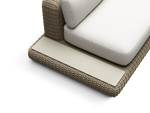 Roundabout Sectional with Side Table, in Natural, overhead view