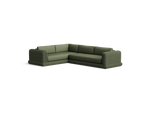 Roundabout Sectional, in Olive, three-quarter view