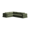 Roundabout Sectional, in Olive, three-quarter view