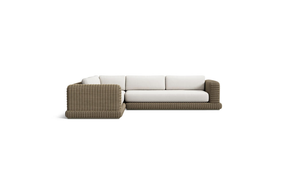 Roundabout Sectional, in Natural, front view