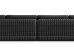 Roundabout Sectional with Side Table, in Charcoal, back detail