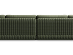 Roundabout Sectional with Side Table, in Olive, back detail
