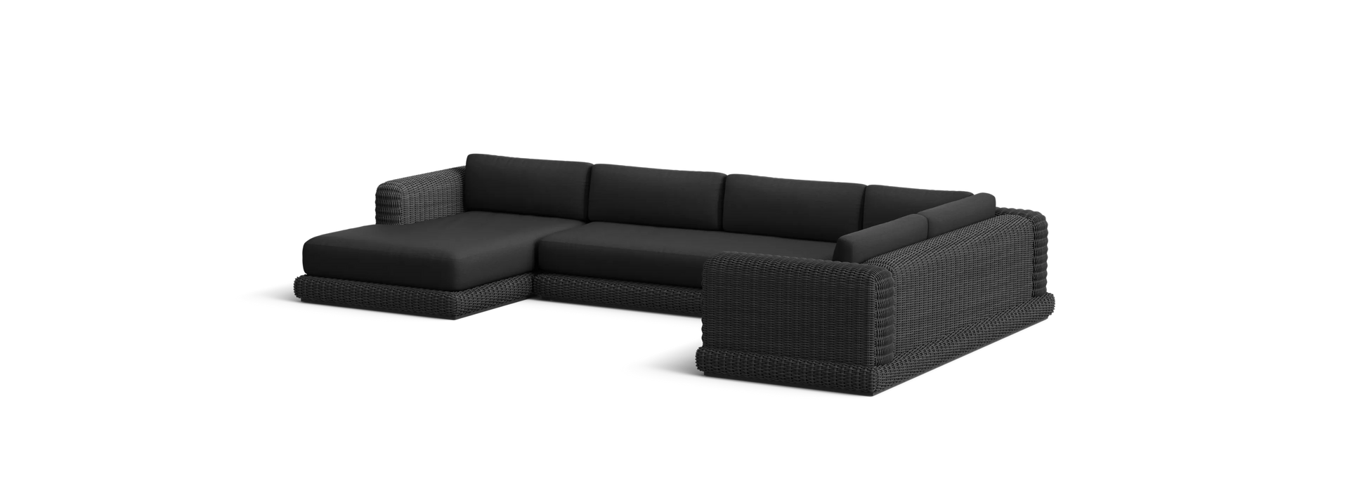 Roundabout Chaise Sectional - Charcoal | Sunbrella Heritage Char / Left Chaise