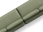 Roundabout Sectional with Side Table, in Olive, overhead detail
