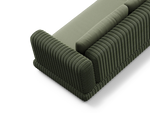 Roundabout Sectional with Side Table, in Olive, overhead view