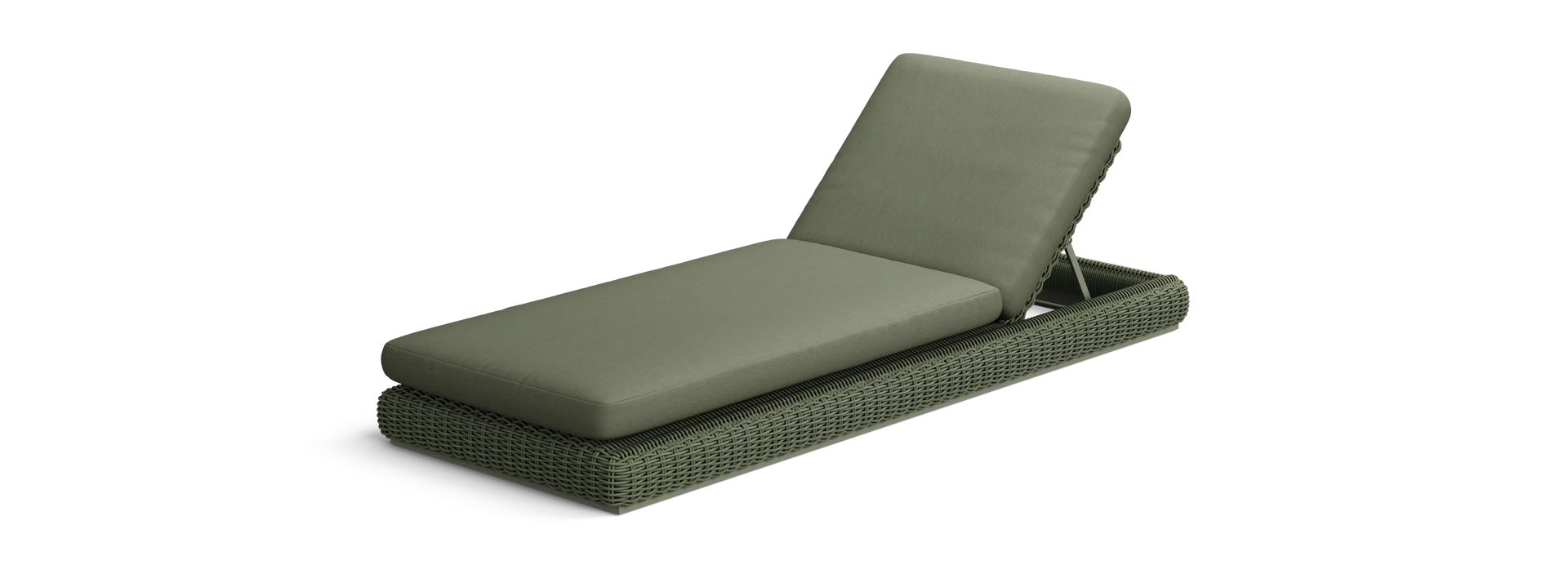 Roundabout Sun Lounger - Olive | Sunbrella Pashmina Jadeite