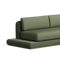 Roundabout Side Table Insert, in Olive, three-quarter view