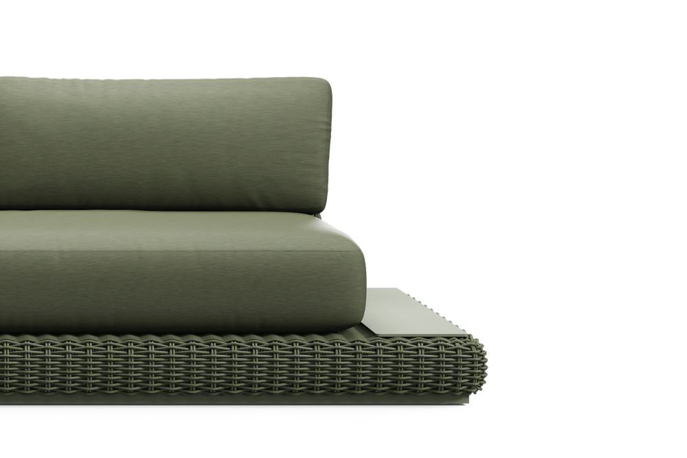 Roundabout Side Table Insert, in Olive, front view