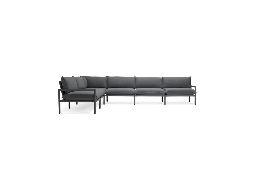 Terra Sectional, in Charcoal, front view