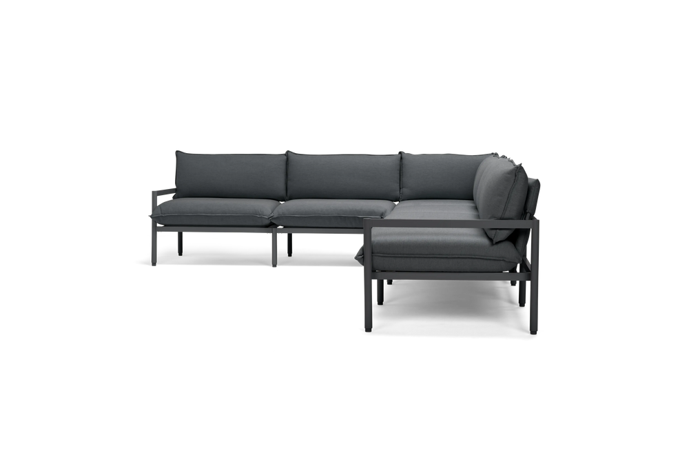 Terra Sectional, in Charcoal, profile view