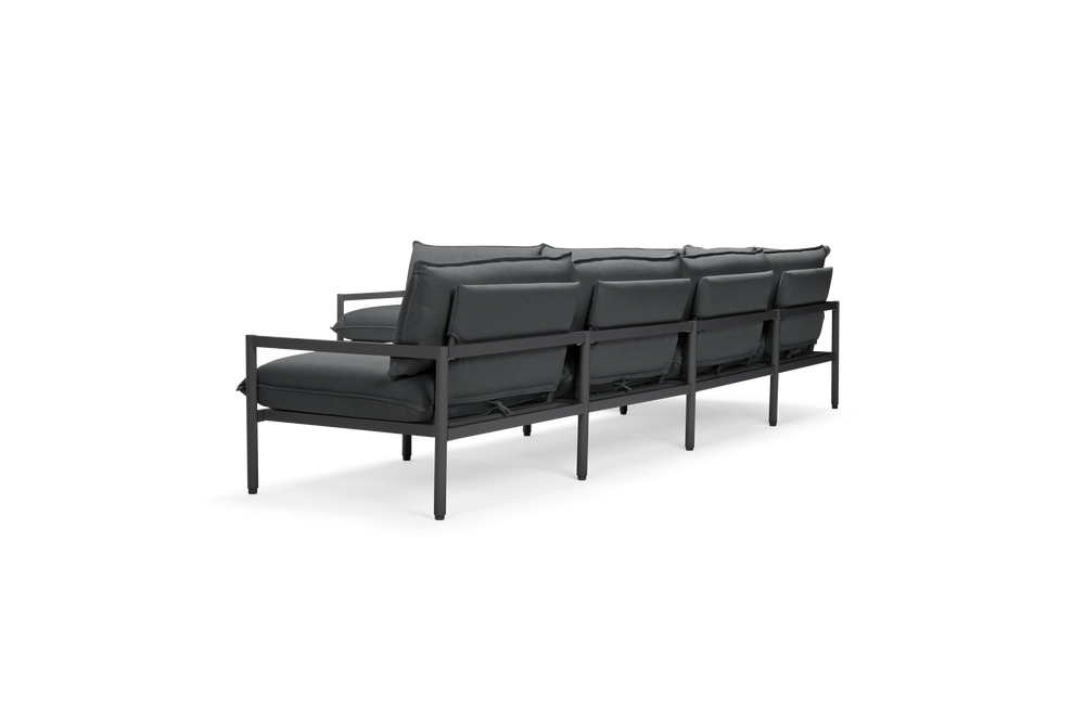 Terra Sectional, in Charcoal, rear view
