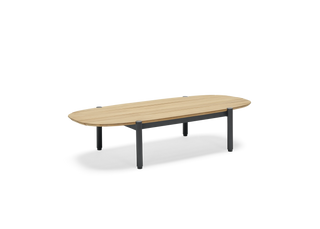 Terra Coffee Table, in Charcoal, three-quarter view