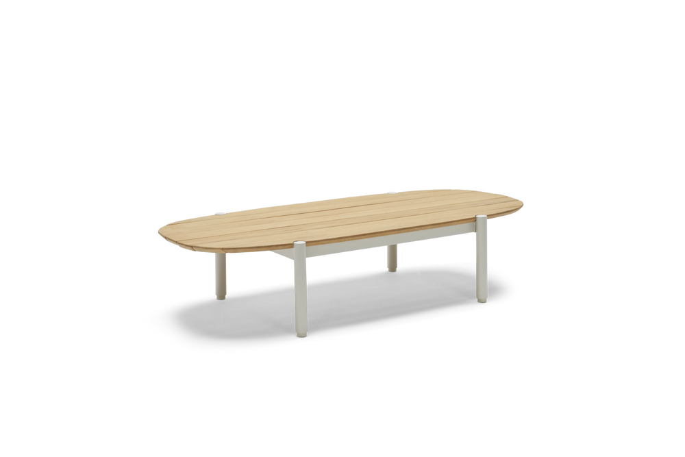Terra Coffee Table, in Putty, three-quarter view
