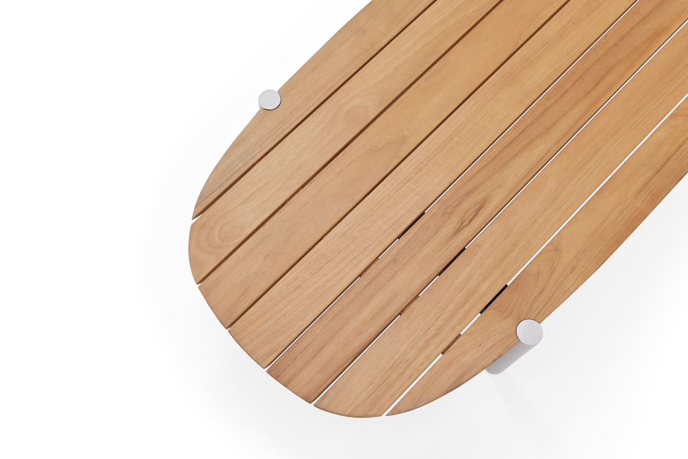 Terra Coffee Table, in Putty, overhead detail