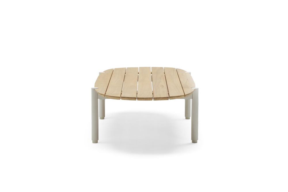 Terra Coffee Table, in Putty, profile view
