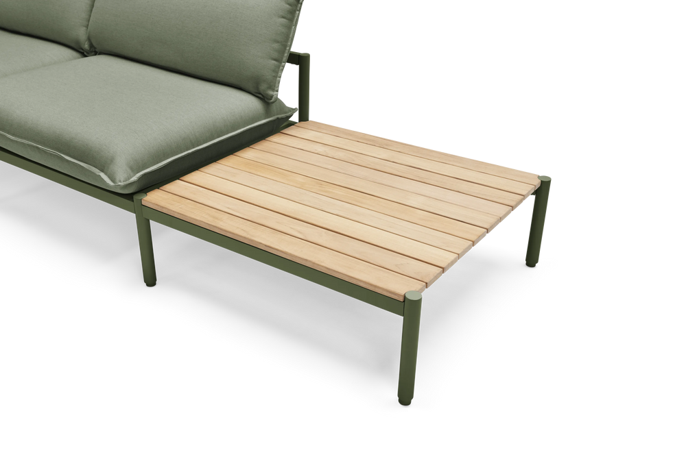 Terra In Line Table, large, in Olive, three-quarter view