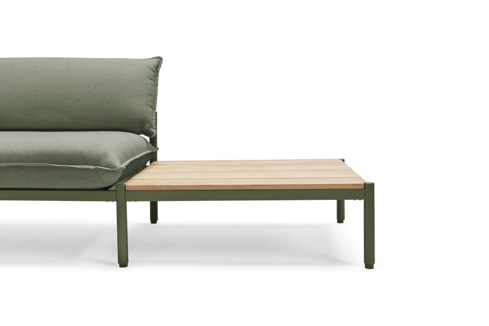 Terra In Line Table, large, in Olive, front view