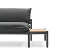 Terra In Line Half Table, small, in Charcoal, front view