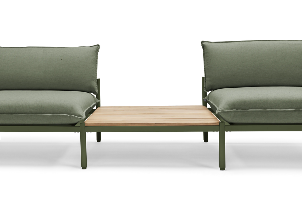 Terra In Line Table, large, in Olive, front view