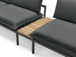 Terra In Line Half Table, small, in Charcoal, three-quarter view