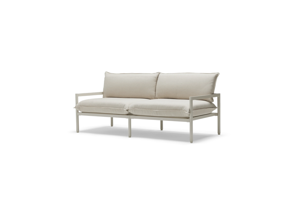 Terra Loveseat, in Putty, three-quarter view