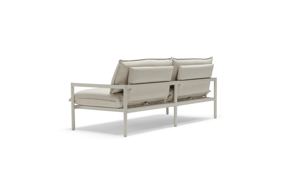 Terra Loveseat, in Putty, rear view