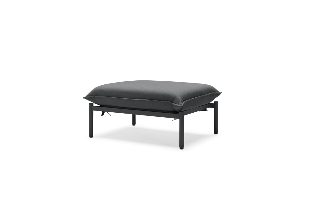 Terra Ottoman, in Charcoal, three-quarter view