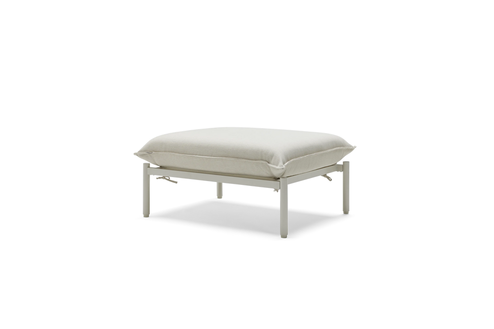 Terra Ottoman, in Putty, three-quarter view