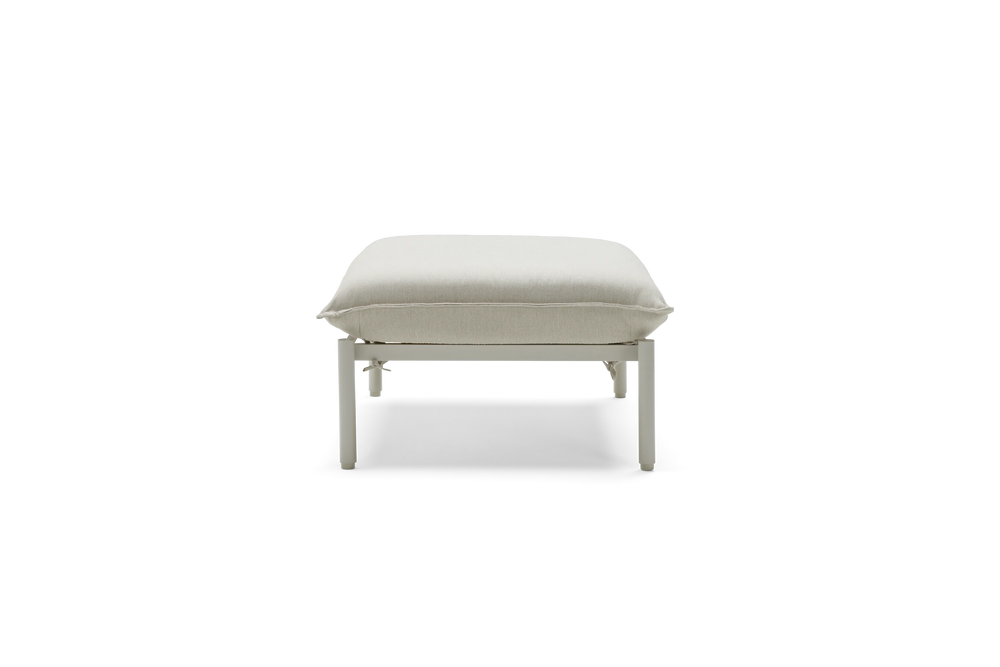 Terra Ottoman, in Putty, front view