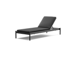 Terra Sun Lounger, in Charcoal, three-quarter view