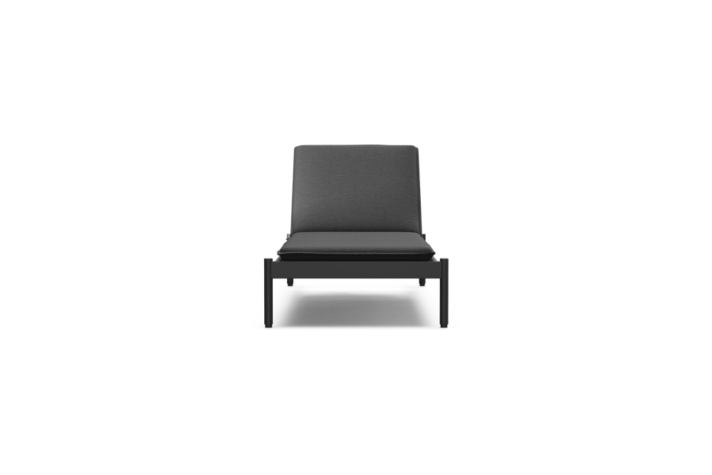 Terra Sun Lounger, in Charcoal, front view