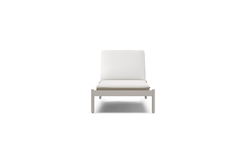 Terra Sun Lounger, in Putty, front view