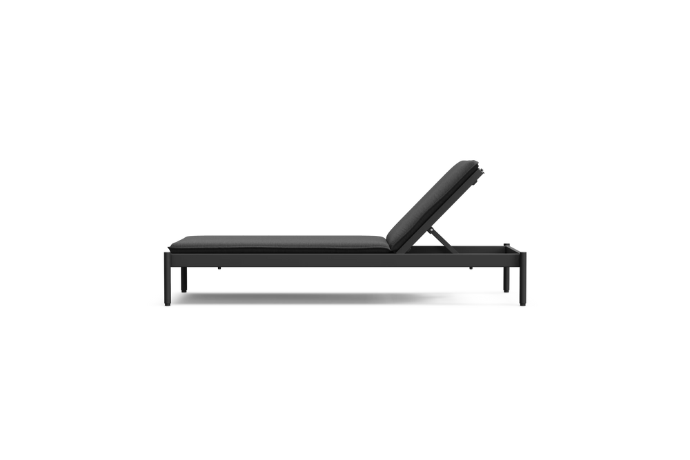 Terra Sun Lounger, in Charcoal, profile view