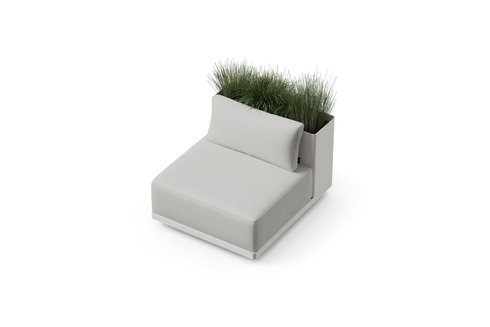 Workaround Chair – White | Sunbrella Nurture Pebble / Planter – image 6