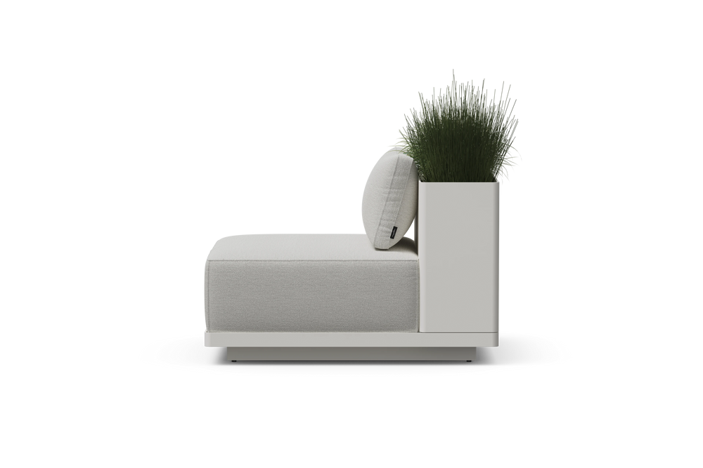 Workaround Chair – White | Sunbrella Nurture Pebble / Planter – image 3