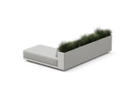 Workaround Chaise Sofa – White | Sunbrella Nurture Pebble / Planter – image 3