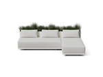 Workaround Chaise Sofa – White | Sunbrella Nurture Pebble / Planter – image 2