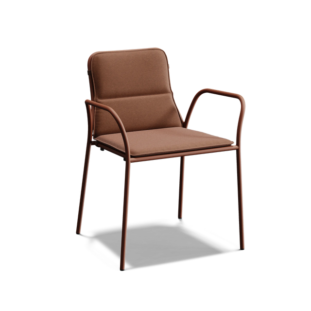 XY Dining Chair (Set of 2) - Rust | Sunbrella Pashmina Claypot / Arm